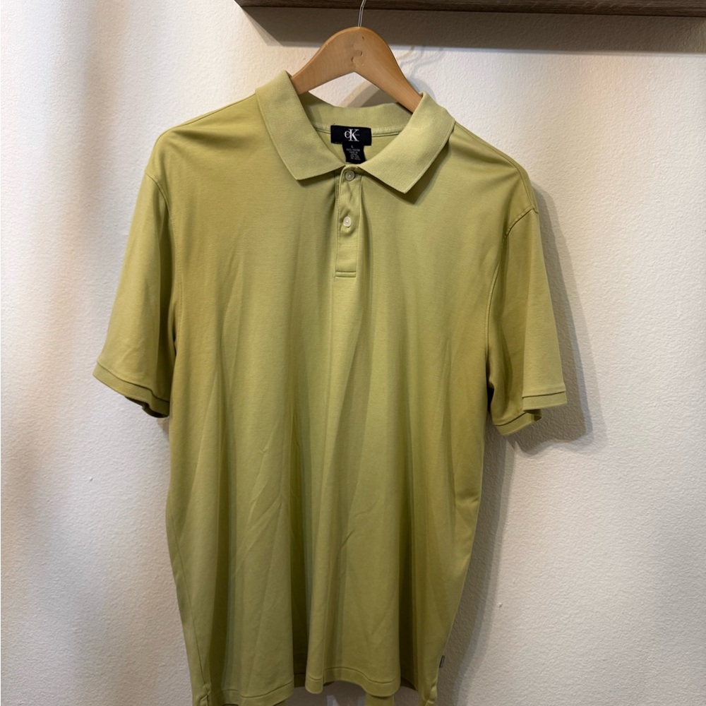 Calvin Klein Men's Olive Polo Shirt
